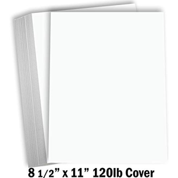 Hamilco Thick White Cardstock 120 lb for Crafting