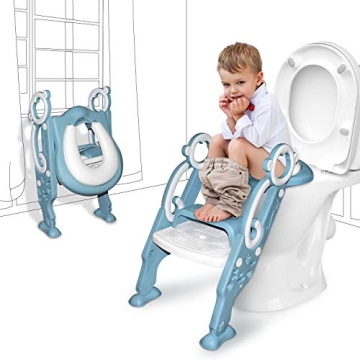 GrowthPic Toddler Toilet Seat with Step Stool Ladder for Boy and Girl Baby, Potty Training Seat Kid'...