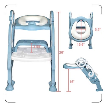 GrowthPic Potty Training Seat with Step Stool for Kids