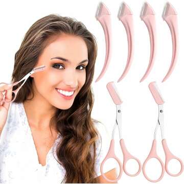6PCS Eyebrow Trimmer Set - Stainless Steel Beauty Tool