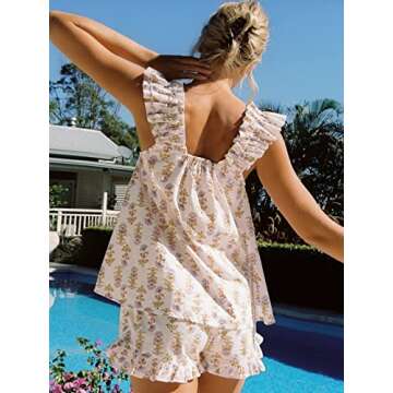 Stylish Farktop Floral Pajama Sets for Women