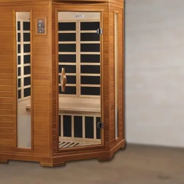 Dynamic Hemming 2 Person Infrared Corner Sauna for Home