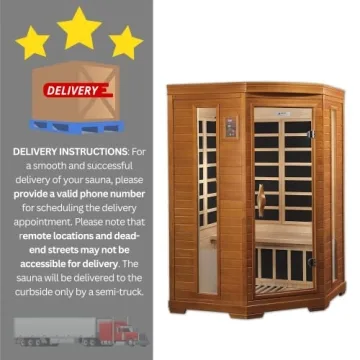 Dynamic Hemming 2 Person Infrared Corner Sauna for Home