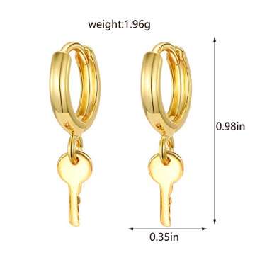 Chic 18K Gold Plated Small Hoop Earrings for Women