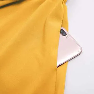 Belle Poque Women's A-Line Pleated Skirt in Yellow