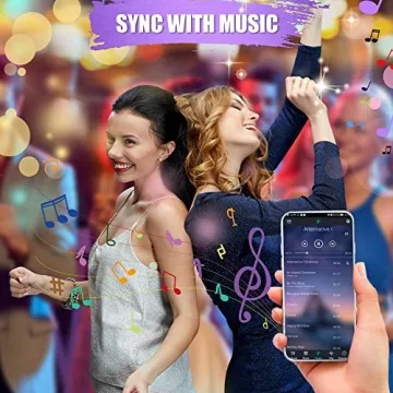 KEELIXIN 65.6ft Music Sync RGB LED Lights with App