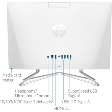 HP 22 inch All-in-One Desktop PC • 2024 Latest Model • Microsoft Office Trial • FHD Display • 32GB RAM • 1TB Storage (512GB SSD + 512GB External HD) • Intel Celeron CPU • w/WOWPC Bundle • Win 11 Pro