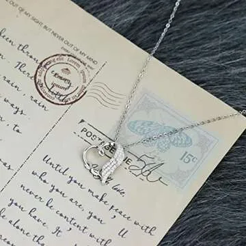 Sereney Memorial Gifts for Loss of Husband, Sterling Silver Angel Wing Infinity Heart Pendant Necklace as Bereavement Condolence Funeral Grief Gifts for Grieving Widow for Husband Lost