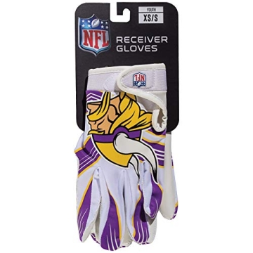 Vikings Youth NFL Football Receiver Gloves for Kids