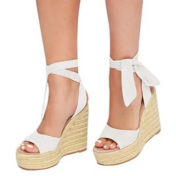 Womens Espadrilles Wedges Sandals - Chic Summer Heels
