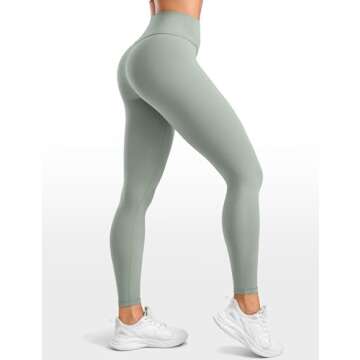 INGIA Womens High Waisted Lounge Yoga Legging 25" Butt Lifting Workout No Front Seam Tummy Control Gym Yoga Pants Mineral X-Small