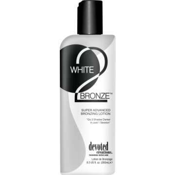 Devoted Creations White 2 Black Supre Advanced Bronzer Tanning Lotion, 8.5 Ounce