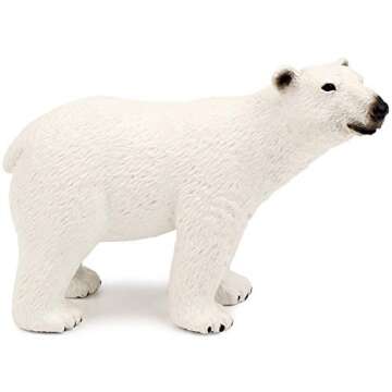 UANDME Polar Animal Toy Figurines Set, Includes Polar Bear Family & Emperor Penguin Family Figures