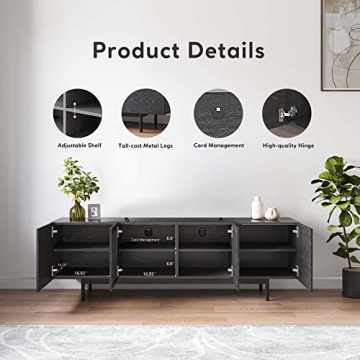 POVISON Fully Assembled TV Stand for 65+ Inch TVs