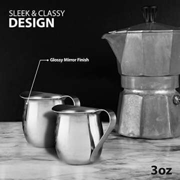 EHOMEA2Z Stainless Steel Creamer for Coffee Enthusiasts