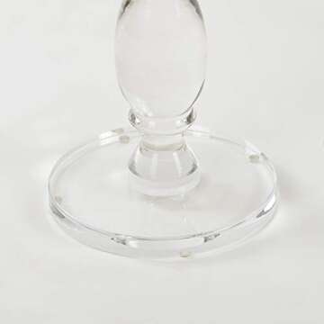 LIKENOW Acrylic End Table,Acrylic Side Table,Modern Nightstand with Clear Small Round Top and Solid Post for Living Room,Bedroom and Lobby 15.7x15.7x19.5 High inches