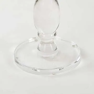 LIKENOW Acrylic End Table,Acrylic Side Table,Modern Nightstand with Clear Small Round Top and Solid Post for Living Room,Bedroom and Lobby 15.7x15.7x19.5 High inches