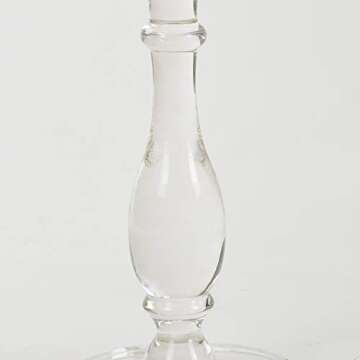 LIKENOW Acrylic End Table,Acrylic Side Table,Modern Nightstand with Clear Small Round Top and Solid Post for Living Room,Bedroom and Lobby 15.7x15.7x19.5 High inches