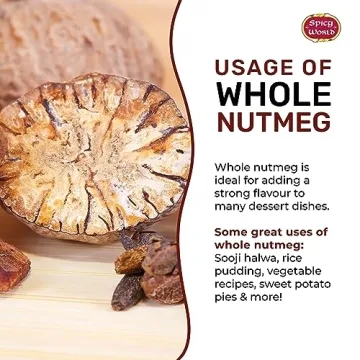 Spicy World Whole Nutmeg 12 Oz - Natural Flavor Booster