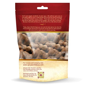 Spicy World Whole Nutmeg 12 Oz - Natural Flavor Booster