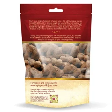 Spicy World Whole Nutmeg 12 Oz - Natural Flavor Booster