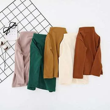 MODNTOGA Toddler Turtleneck Comfortable Long Sleeve Shirt