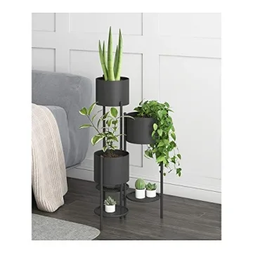 AISUNDY Metal Plant Stand Elegant 6 Tier Indoor Display