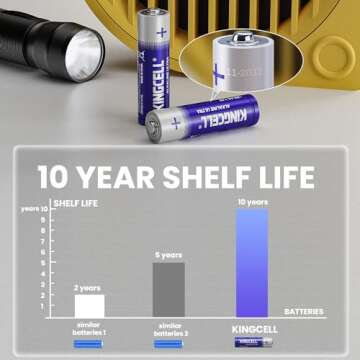 KINGCELL AA Batteries 20 Pack, High-Performance Double A Batteries with Ultra Long-Lasting, Leakproo...