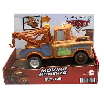 Mattel Disney and Pixar Cars Moving Moments Toy Truck with Moving Eyes & Mouth, Mater Character Car, Approx. 7 inches Long