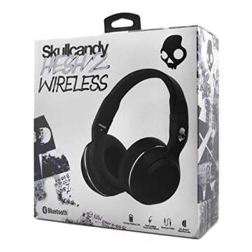 Skullcandy Hesh 2 Over-Ear Wireless Headphones, 15 Hr Battery, Microphone, Works with iPhone Android and Bluetooth Devices - Black