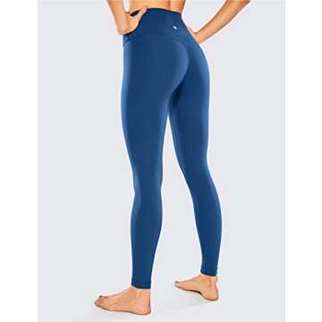 CRZ YOGA Women's Naked Feeling Yoga Pants 28 Inches - High Waisted Workout Leggings Full Length Tigh...