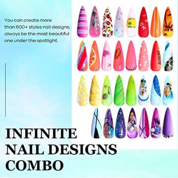 Modelones 24 Pcs Gel Nail Polish Kit, Summer Rainbow Color Gel Nail Polish Set 7ML Soak Off Pastel Glitter Gel Polish with Bond Primer Glossy& Matte Top Base Coat Home DIY Nail Manicure Gift for Women