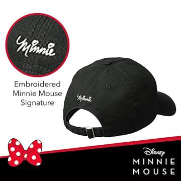 Disney Minnie Mouse Baseball Cap, Black Bow