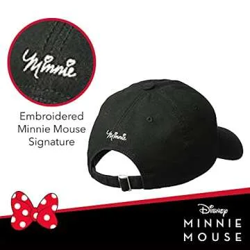Disney Minnie Mouse Baseball Cap, Black Bow