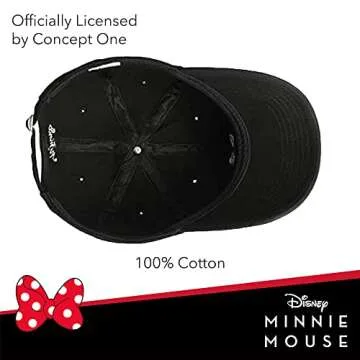 Disney Minnie Mouse Baseball Cap, Black Bow