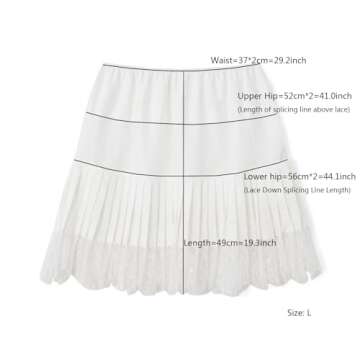Women Lace Mini Skirt Y2k Ruffle Low Waist Layered Pleated Flowy Skirt White S