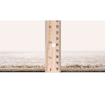 Jenni Yolo Home Aster Area Rug - 5'3" x 7' Neutral Tan Rectangle, Stain-Resistant, Non-Shedding, Eas...