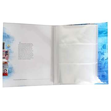 Banknote World Currency Collecting Album, Blue, 100 Pockets