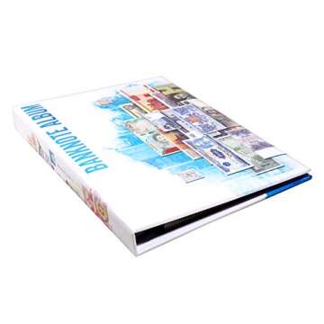 Banknote World Currency Collecting Album, Blue, 100 Pockets