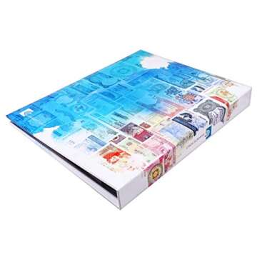 Banknote World Currency Collecting Album, Blue, 100 Pockets