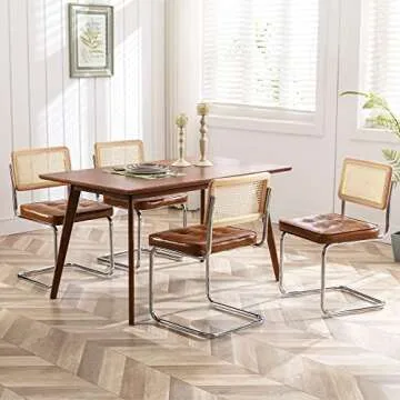 ONEVOG Rattan Dining Chairs Set of 4, Stylish & Durable