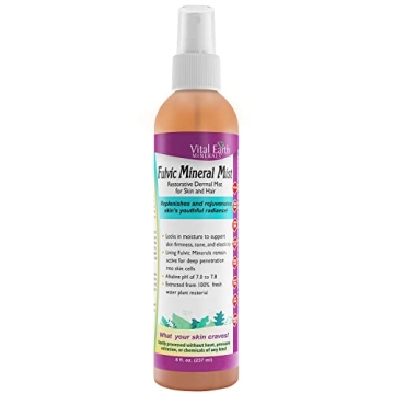 Vital Earth Minerals Fulvic Mineral Facial Mist for Skin Care & Hair - Hydrating Face Spray, Cellula...