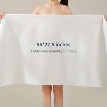 5 Pack Disposable Bath Towels Durable Large Portable Thicken Camping Towels for Travel Hotel Business Trip Swimming Pet Towels Sauna Spa Hot Spring Water Play 55''X27.5''