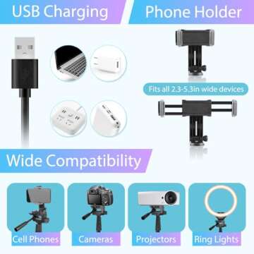 Sensyne 12-inch Ring Light with 67-inch Selfie Stick, Tripod and Phone Holder, Selfie Remote Control Circle Light for Live Stream/Video Recording/TikTok, Compatible with All Phones and Cameras