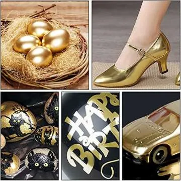 Gold Acrylic Paint Marker Pens 6 Pack for DIY Projects