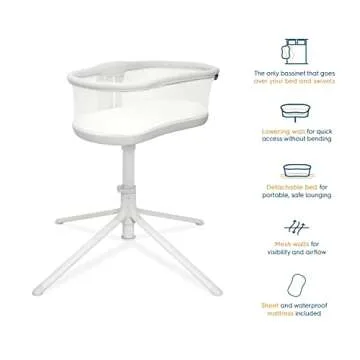 HALO 3.0 BassiNest Swivel Sleeper and 100% Cotton Sleepsack Swaddle, Cream, Small (Bundle)