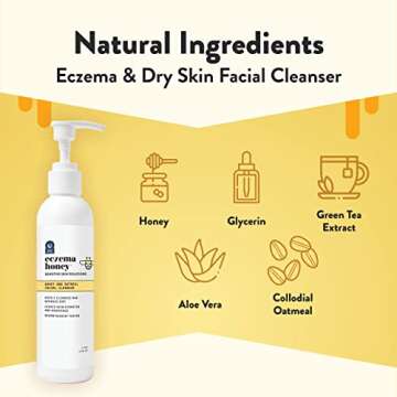 ECZEMA HONEY Oatmeal Facial Cleanser - Soothing Facial Cream - Bundle for Sensitive & Dry Skin - Cruelty Free