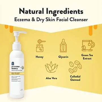 ECZEMA HONEY Oatmeal Facial Cleanser - Soothing Facial Cream - Bundle for Sensitive & Dry Skin - Cruelty Free