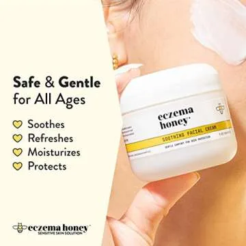 ECZEMA HONEY Oatmeal Facial Cleanser - Soothing Facial Cream - Bundle for Sensitive & Dry Skin - Cruelty Free