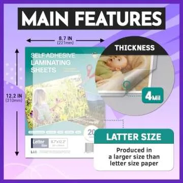 Self Adhesive Laminating Sheets for Hassle-Free Crafting